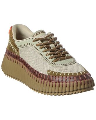 Chlo&eacute; Nama Canvas & Suede Sneaker