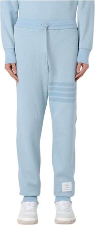 Thom Browne Broeken, Heren, Blauw, S, Katoen, Stijlvolle joggingbroek