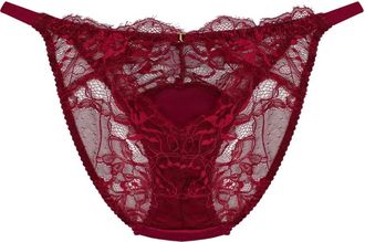 Fleur Of England Slip con orlo in pizzo - Rosso