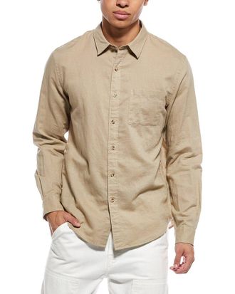 Vince Linen-Blend Button-Down Shirt