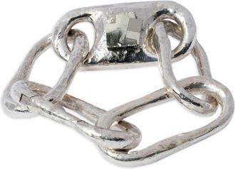 Parts Of Four large Roman link bracelet - unisex - Sterling Silver/Pyrite - S