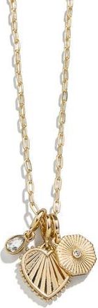 BaubleBar Heart Cluster Charm Necklace in Luck/gold at Nordstrom Rack