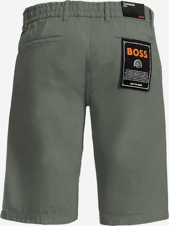 HUGO BOSS Mens Stretch Cotton Pants Green Short