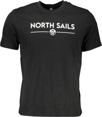 North Sails Short Sleeved T-Shirt - Heren - T-shirts - Zwart - XL - Katoen - Tops