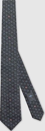 Gucci Silk Jacquard Tie, Grey, Silk