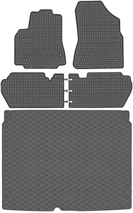 OEM Peugeot Partner Ii Kombivan Del 2008-08.2018 Set - Alfombrillas De Goma + Alfombrilla Maletero