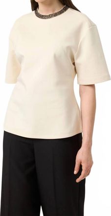 Soaked In Luxury Magana Glitter Short Sleeves Blouse In Whitecap Gray