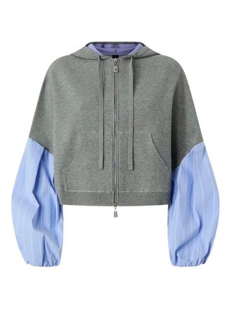 Pinko puff-sleeve hoodie - Grey