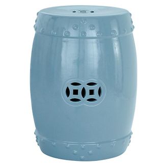 Ballard Designs Classic Garden Stool - Cornflower - Ballard Designs