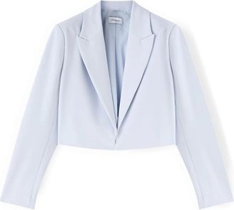 Motivi Spencer Jas in Cr&ecirc;pe - Dames - Blazers - Blauw - XL - Polyester - Jassen