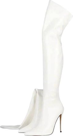 Generic Womens Over The Knee Sexy Boots Stiletto Pointed Toe Rear Zipper Bright Leather Boots