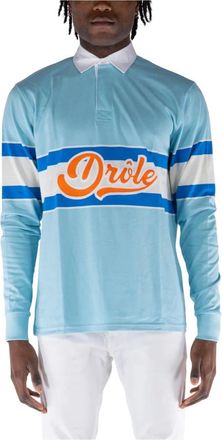 Drôle de Monsieur Tops, Heren, Blauw, L, Katoen, Stijlvolle Polo Shirt