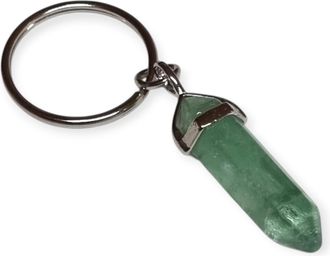 Generic Fluorite Keyring Crystal Quartz Pillar Keychain Gemstone Crystal Keyring Friends Gift (Fluorite)