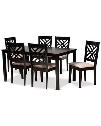 Baxton Studio Caron 7Pc Dining Set
