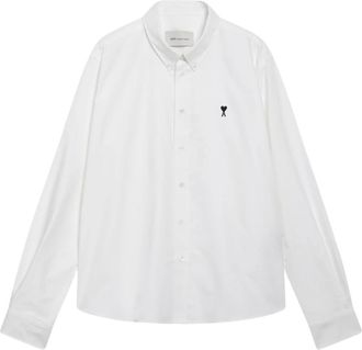Ami Overhemden, Heren, Wit, L, Katoen, Quota Classic Fit Shirt