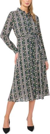 Ted Baker Sloan Long Sleeve Midi Shirtdress in Indigo Night at Nordstrom, Size X-Large