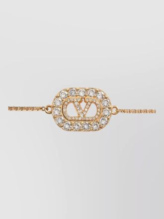 Valentino Garavani vlogo signature bracelet metal swarovski crystals