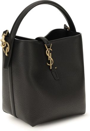 Saint Laurent Womens Le 37 Bucket Bag Nero Calf Leather Bos Taurus