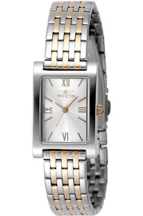 Invicta Angel 48148 Dames Horloge - Quartz Uurwerk - Roestvrij Staal met zilveren Wijzerplaat - 19mm