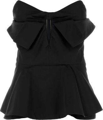 Alexander McQueen Alexander Mcqueen Black Satin Top