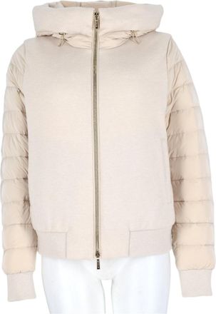 Moorer Ivory Quilted Hooded Virgin Wool-Blend Down Jacket
