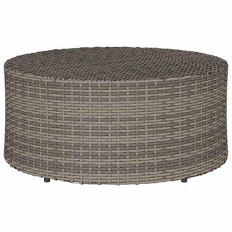 vidaXL Mesas De Caf&eacute; De Exterior Gris &Oslash; 68 X 30 Cm Rat&aacute;n Vidaxl