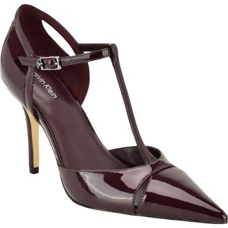 Calvin Klein Odielle Pointed Toe Pump in Dark Red 600 at Nordstrom, Size 5.5