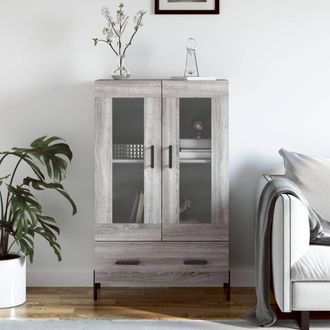 vidaXL Vidaxl - Aparador Alto Madera De Ingenier&iacute;a Gris Sonoma 69,5x31x115 Cm