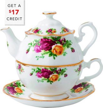 Royal Albert Old Country Roses Tea For One With $17 Credit