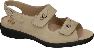 Solidus Lia Sandal - Dames - Sandalen - Beige - 42 1/2 EU - Leer - Schoenen