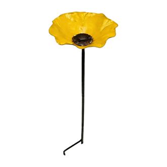 OEM Comedero Para Mariposas En Un Soporte Met&aacute;lico Para Flores - Amarillo