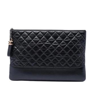 Chanel Pre-owned Gabrielle O Case - Dames - Pre-owned - Zwart - Maat: ONE Size Leer