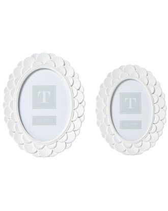 Two's Company Set Of 2 Fan Shell Oval Photo Frames