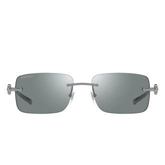Gucci Sunglasses Gg1703 S 002 Silver/Green Mirrored Unisex