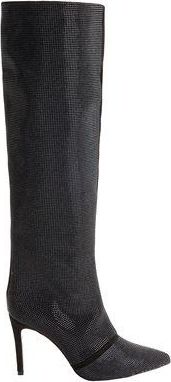 8 by YOOX LEATHER HIGH BOOTS METALLIC DETAILS