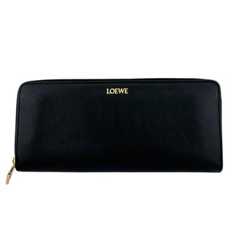 Loewe Black Orange Leather Long Wallet (Bi-Fold) (Pre-Owned)