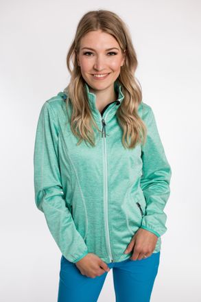 Deproc Softshelljacke DEPROC ACTIVE JOSEPHIN PEAK WOMEN, Damen, Gr. 36/38 (M), blau (t&uuml;rkis), 100% Polyester, tailliert, gerader Abschluss mit Windstopper,mi