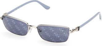 Guess GU00290 10X Womens Sunglasses Silver Size 55