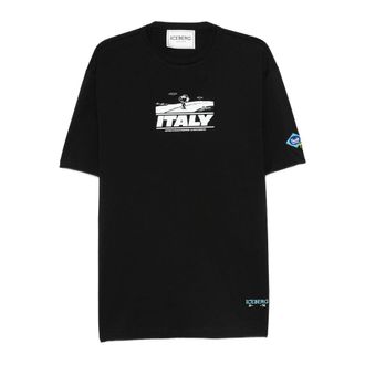 Iceberg T Shirt Nero-Uomo