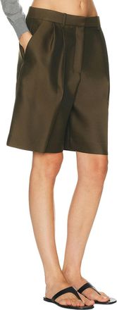 Khaite Womens Short Auggie Tailleur Dark Olive Khaki
