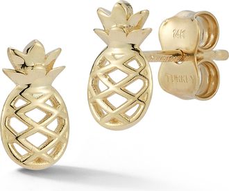 Ember Fine Jewelry 14K Gold Pineapple Studs