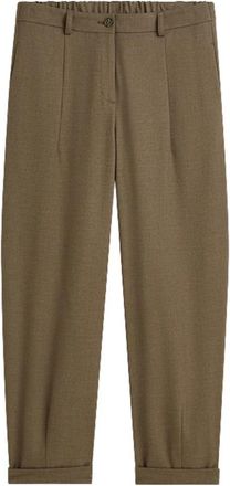 Summum Barrel Fit Twill Broek - Dames - Broeken - Beige - XS - Katoen - Broeken