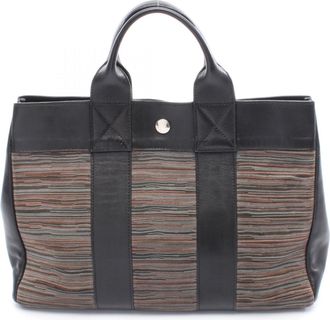 Hermès Black Multi-Color Evercalf Leather Tote Bag (Pre-Owned)