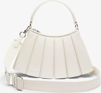 Lacoste Lenglen - Borsa bianca in pelle con logo-Bianco