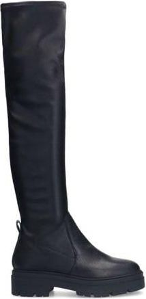 Sacha leren overknee laarzen zwart