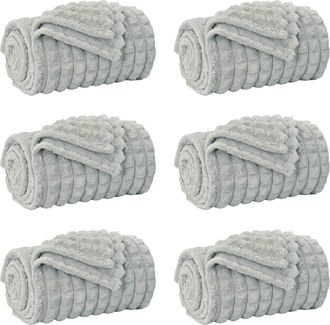 vidaXL Mantitas De Sof&aacute; 6 Uds. Gris 150 X 130 Cm 2.75 Kg Lana Vidaxl
