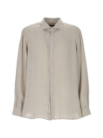 Fay Long-Sleeve Button-Up Shirt with Classic Collar and Relaxed Fit