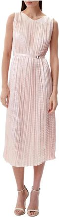 HUGO BOSS Davaria Midi Jurk - Dames - Casual kleedjes - Roze - 3XL - Polyester - Kleedjes
