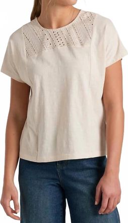 K&uuml;hl Womens Artful Slub Cotton And A Relaxed Fit Tee In White