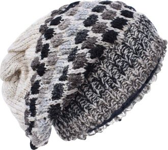 Gheri Woolen Knitted Fleece Lined Multicoloured Beanie Hats T